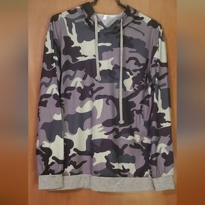 Camo Hooded Boutique Top